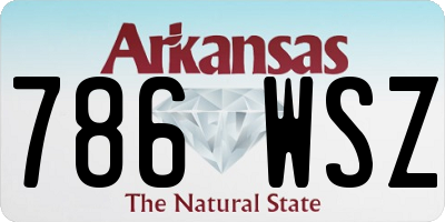 AR license plate 786WSZ