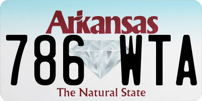 AR license plate 786WTA