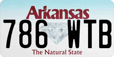 AR license plate 786WTB