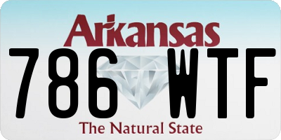 AR license plate 786WTF