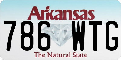 AR license plate 786WTG