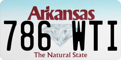 AR license plate 786WTI