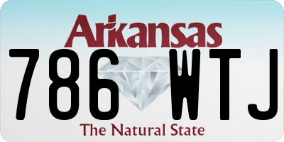 AR license plate 786WTJ