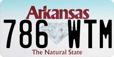 AR license plate 786WTM