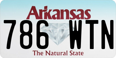 AR license plate 786WTN