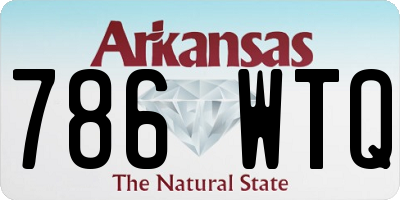 AR license plate 786WTQ
