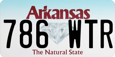AR license plate 786WTR