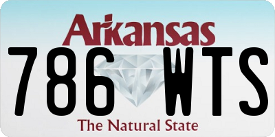 AR license plate 786WTS