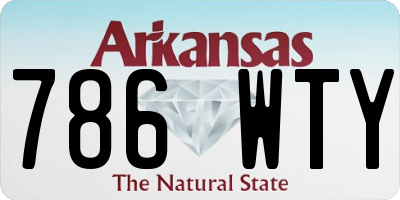 AR license plate 786WTY
