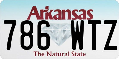 AR license plate 786WTZ