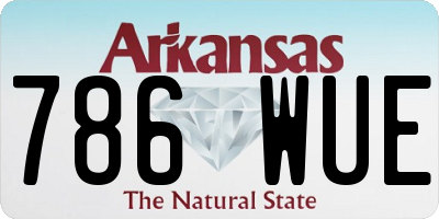 AR license plate 786WUE