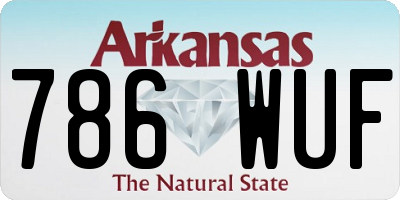 AR license plate 786WUF