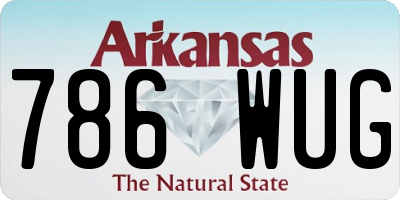 AR license plate 786WUG