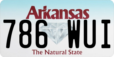 AR license plate 786WUI