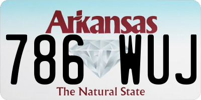 AR license plate 786WUJ