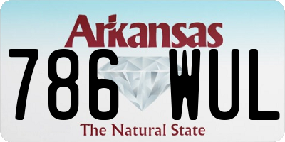 AR license plate 786WUL