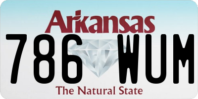AR license plate 786WUM