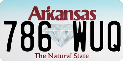AR license plate 786WUQ