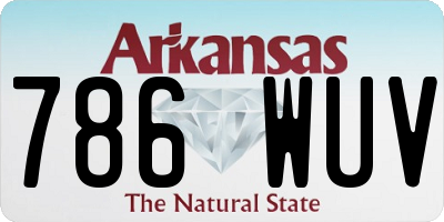 AR license plate 786WUV