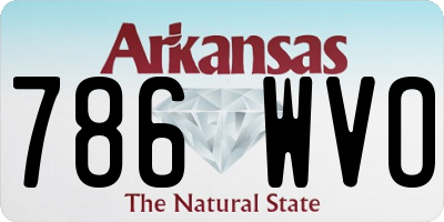 AR license plate 786WVO