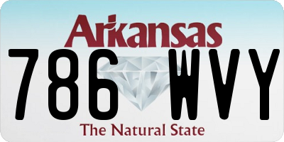 AR license plate 786WVY