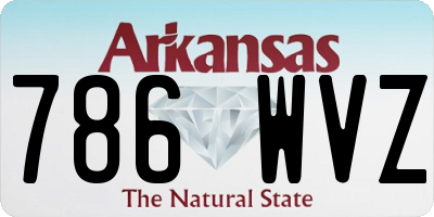 AR license plate 786WVZ