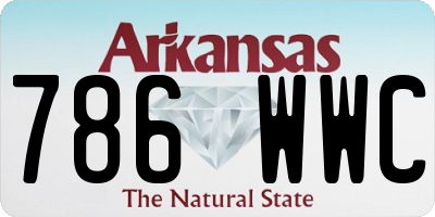 AR license plate 786WWC