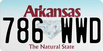 AR license plate 786WWD