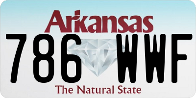 AR license plate 786WWF