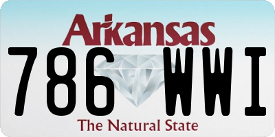 AR license plate 786WWI