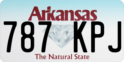 AR license plate 787KPJ