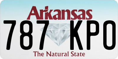 AR license plate 787KPO