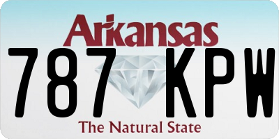 AR license plate 787KPW
