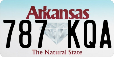 AR license plate 787KQA
