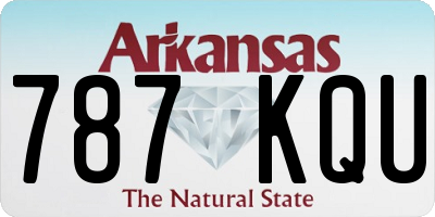 AR license plate 787KQU
