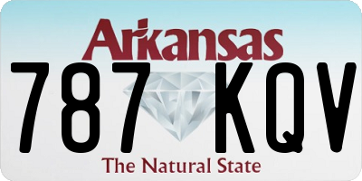 AR license plate 787KQV