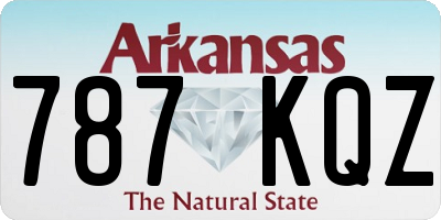 AR license plate 787KQZ
