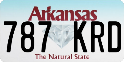 AR license plate 787KRD
