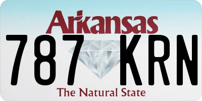 AR license plate 787KRN