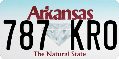 AR license plate 787KRO
