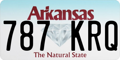 AR license plate 787KRQ