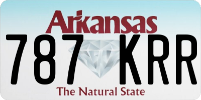 AR license plate 787KRR