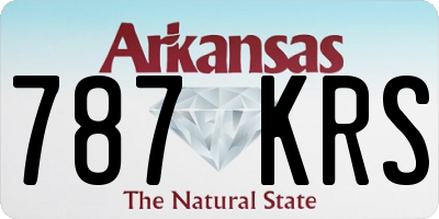 AR license plate 787KRS