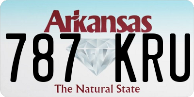 AR license plate 787KRU