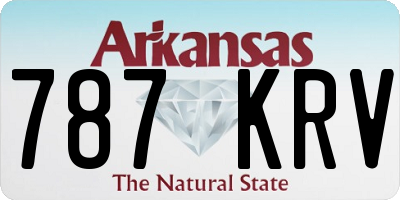 AR license plate 787KRV