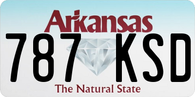AR license plate 787KSD