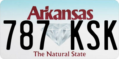AR license plate 787KSK