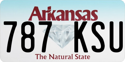 AR license plate 787KSU