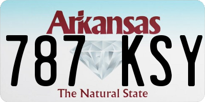 AR license plate 787KSY
