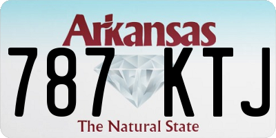 AR license plate 787KTJ
